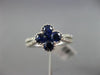 ESTATE 1.23CT DIAMOND & SAPPHIRE 18KT WHITE GOLD FILIGREE INVISIBLE FLOWER RING