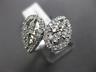 ESTATE .87CT DIAMOND 14K WHITE GOLD 3D CLASSIC INFINITY WEDDING ANNIVERSARY RING