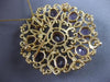 ANTIQUE VICTORIAN 14CT AAA AMETHYST 14KT YELLOW GOLD FLOWER PIN BROOCH #19164