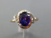 ESTATE 1.36CT DIAMOND & AAA AMETHYST 14K WHITE & ROSE GOLD 3D INFINITY LOVE RING