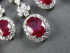 ESTATE EXTRA LARGE CERTIFIED 43.78CT DIAMOND & RUBY 18KT WHITE GOLD NECKLACE E/F