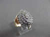 ESTATE 1.0CT DIAMOND 14KT WHITE & YELLOW GOLD MARQUISE SHAPE CLUSTER RING #23741
