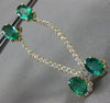 ESTATE LARGE 3.48CT DIAMOND & AAA EMERALD 14KT YELLOW GOLD 3D INFINITY EARRINGS