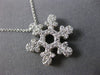 ESTATE .70CT DIAMOND 14KT WHITE GOLD SNOW FLAKE CLASSIC FLOATING PENDANT #23480