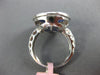 ESTATE LARGE 5.52CT DIAMOND & AAA SODALITE 14K WHITE GOLD 3D FILIGREE HALO RING