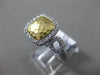 ESTATE WIDE .40CT DIAMOND 14KT WHITE & YELLOW GOLD SQUARE HAMMERED HALO FUN RING