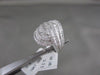 ANTIQUE WIDE 2.15CT DIAMOND 18KT WHITE GOLD FILIGREE MULTI ROW ANNIVERSARY RING