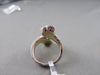 ANTIQUE WIDE 1.09CT DOUBLE HEART DIAMOND 14KT WHITE & YELLOW GOLD RING