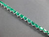 ESTATE 11.76CT DIAMOND & AAA EMERALD 18KT WHITE GOLD 3D SQUARE TENNIS BRACELET