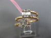 .59CT ROUND & BAGUETTE DIAMOND 18KT WHITE & ROSE GOLD 3D CRISS CROSS SQUARE RING