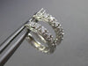 ESTATE .35CT DIAMOND 18K WHITE GOLD CLASSIC HANDCRAFTED FILIGREE HUGGIE EARRINGS