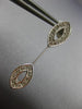 ESTATE .80CT DIAMOND 14KT WHITE GOLD 3D MARQUISE SHAPE HANGING EARRINGS #16159