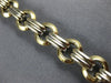 ESTATE 14KT WHITE & YELLOW GOLD 3D ITALIAN HANDCRAFTED CIRCULAR BRACELET #22721