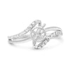 ESTATE .26CT DIAMOND 14K WHITE GOLD ROUND CRISS CROSS SEMI MOUNT ENGAGEMENT RING