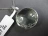 ESTATE LARGE 16.27CT DIAMOND & AAA GREEN AMETHYST 14KT WHITE GOLD ROUND PENDANT