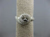 ESTATE WIDE 1.18CT DIAMOND 14KT WHITE GOLD 3D SWIRL SEMI MOUNT ENGAGEMENT RING