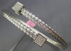 ESTATE LARGE .62CT DIAMOND 14K WHITE GOLD MESH WOVEN CRISS CROSS BANGLE BRACELET