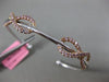 ESTATE .87CT WHITE & PINK DIAMOND 18K WHITE & ROSE GOLD INFINITY BANGLE BRACELET