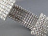 ESTATE LARGE 37.4CT DIAMOND 18K WHITE GOLD 3D CLASSIC MULTI ROW FLEXIBLE BANGLE