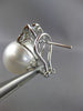 MASSIVE .94CT DIAMOND & AAA SOUTH SEA PEARL 18KT WHITE GOLD 3D CLIP ON EARRINGS