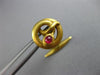 ANTIQUE .30CT AAA RUBY 18KT YELLOW GOLD SWIRL SNAKE CIRCULAR FUN MEN'S CUFFLINKS