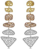 7.66CT WHITE & MULTI COLOR DIAMOND 18KT TRI COLOR GOLD 3D FUN HANGING EARRINGS