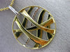 ESTATE LARGE .25CT DIAMOND 18KT WHITE & YELLOW GOLD CIRCULAR CRISS CROSS PENDANT