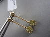 ESTATE ROUND .66CT FANCY YELLOW DIAMOND DROP 14KT YELLOW GOLD EARRINGS