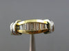 ESTATE .60CT DIAMOND 14KT WHITE & YELLOW GOLD 3D WEDDING ANNIVERSARY RING #1001