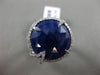 ESTATE 14.82CT DIAMOND & EXTRA FACET SAPPHIRE 18KT WHITE GOLD 3D CIRCULAR RING