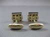 ESTATE LARGE AAA BLACK ONYX 14K YELLOW GOLD SQUARE CUFF LINKS GREAT GIFT! #21202