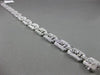 ESTATE WIDE 1.40CT DIAMOND 14KT WHITE GOLD 3D FILIGREE MILGRAIN TENNIS BRACELET