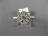 ESTATE LARGE .96CT DIAMOND 14K WHITE GOLD SOLITAIRE CLUSTER HALO ENGAGEMENT RING