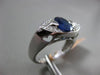 ESTATE 1.67CT DIAMOND & AAA OVAL SAPPHIRE 14KT WHITE GOLD MULTI HEART LOVE RING