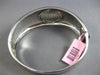 ESTATE EXTRA LARGE 1.65CT DIAMOND 14K WHITE GOLD 3D OVAL PAVE BANGLE BRACELET