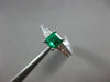 ESTATE 1.11CT DIAMOND & AAA EMERALD 18KT WHITE GOLD 3D SQUARE ENGAGEMENT RING