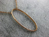 ESTATE LARGE .21CT DIAMOND 18KT ROSE GOLD 3D PAVE OPEN OVAL FLOATING FUN PENDANT