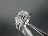 ESTATE WIDE .65CT DIAMOND 14KT WHITE GOLD SQUARE HALO SEMI MOUNT ENGAGEMENT RING