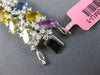 ESTATE LARGE 66.90CT DIAMOND & AAA MULTI GEM 18KT WHITE GOLD 3D TENNIS BRACELET