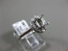 ESTATE .16CT DIAMOND 14KT WHITE GOLD OVAL FOUR PRONG SEMI MOUNT ENGAGEMENT RING