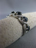 ESTATE 1.57CT DIAMOND & AAA SAPPHIRE 18K WHITE GOLD 3D INFINITY ANNIVERSARY RING