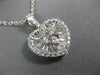 ESTATE LARGE 1.38CT DIAMOND 18KT WHITE GOLD ROUND & BAGUETTE HEART PENDANT 26599