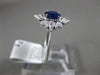 ESTATE .73CT DIAMOND & AAA SAPPHIRE 18KT WHITE GOLD FLOWER FILIGREE PROMISE RING