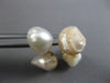 ANTIQUE LARGE PEARLS 14KT YELLOW GOLD CLASSIC BAROQUE DOUBLE SIDED CUFFLINK