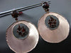 ESTATE LARGE 7.70CT AAA GARNET 14KT ROSE GOLD 3D MATTE CLIP ON HANGING EARRINGS