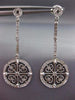 ESTATE .24CT DIAMOND 14KT WHITE GOLD CIRCLE OF LIFE MULTI HEART HANGING EARRINGS