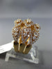 ESTATE LARGE 2.23CT DIAMOND 14KT YELLOW GOLD 3D MULTI ROW INFINITY FUN LOVE RING