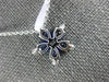 1.44CT DIAMOND & AAA SAPPHIRE 18KT WHITE GOLD 3D FLOWER SNOWFLAKE LOVE PENDANT