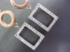 ESTATE LARGE .46CT DIAMOND 14KT WHITE & ROSE GOLD MATTE & SHINY HANGING EARRINGS