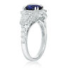 ESTATE 3.3CT ROUND DIAMOND & AAA SAPPHIRE 14K WHITE GOLD CLASSIC ENGAGEMENT RING
